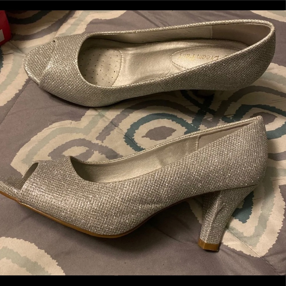 Silver Glitter Heels
